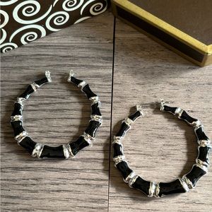 Two-tone Hoop Earrings